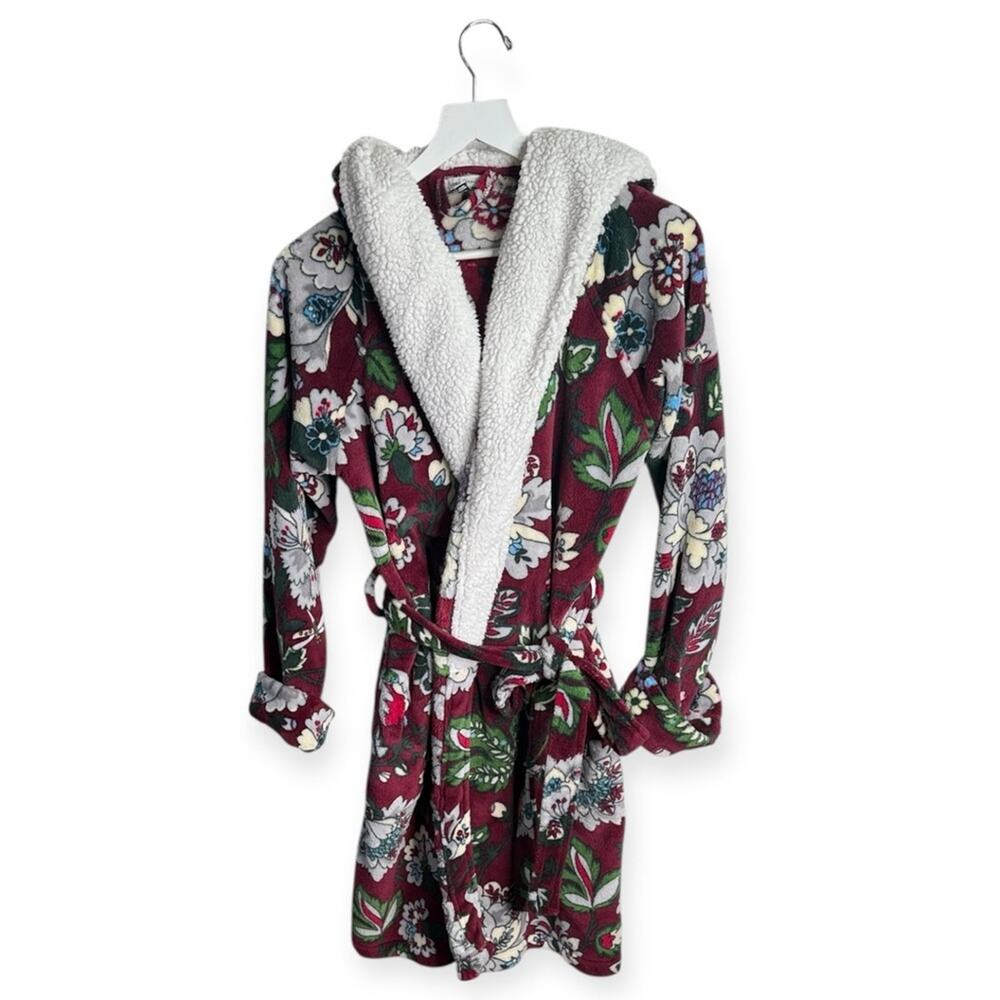 Vera Bradley Soft Fleece Hooded Cozy Robe W1818 Size Large/Extra Large